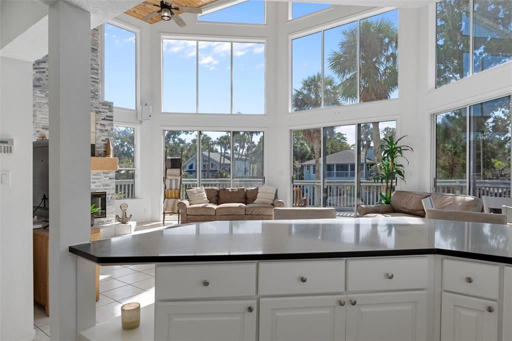 Interior, Kitchen, Living room, Sun Room