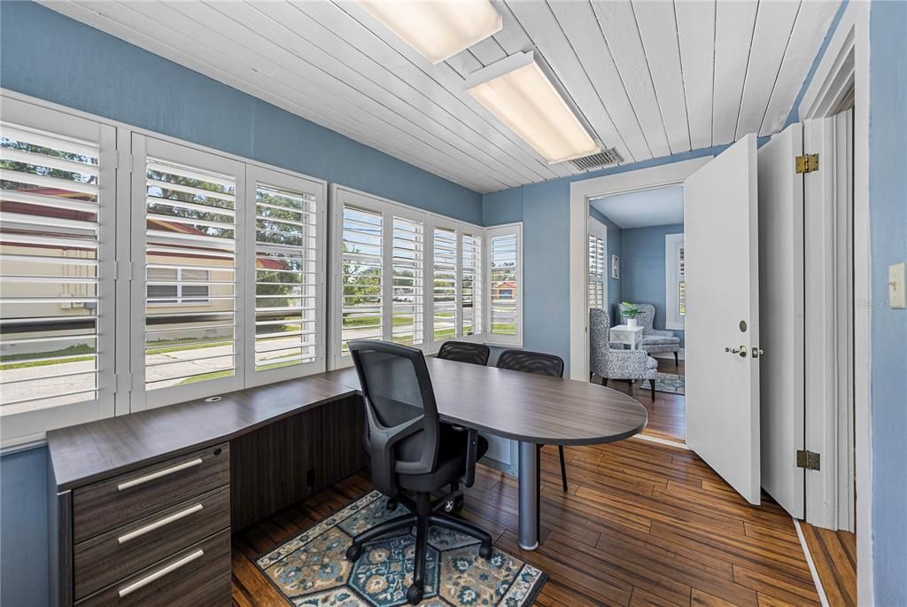 Home Office, Interior, Wood Texture Flooring