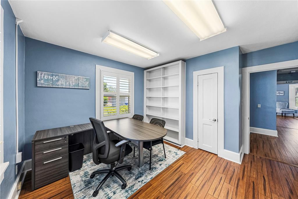 Home Office, Interior, Wood Texture Flooring