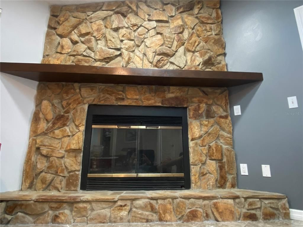 Fireplace, Interior, Stone Walls