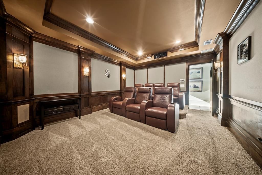 Home Theatre Room, Interior, Recessed Lighting, Theatre Room