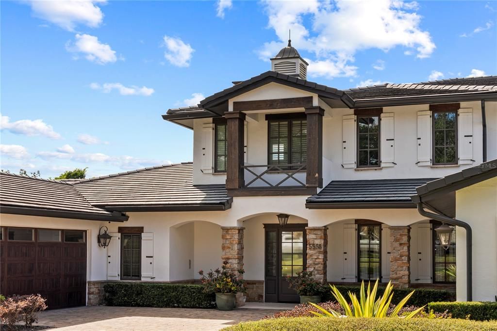 Attached, Exterior, Facade, Spanish Mediterranean