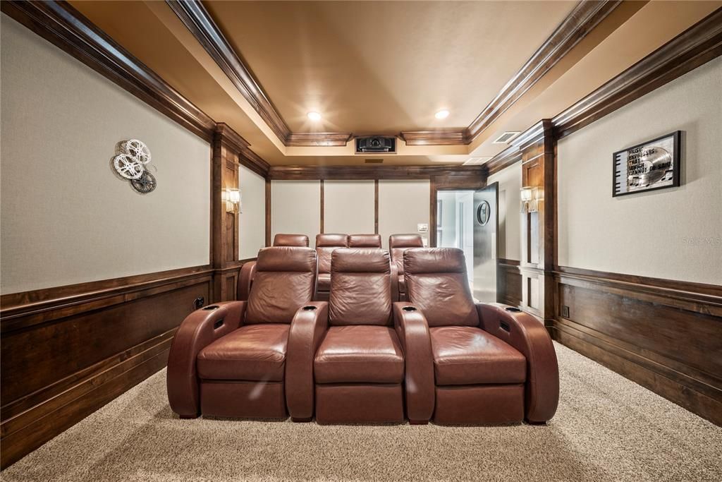 Home Theatre Room, Interior, Recessed Lighting, Theatre Room