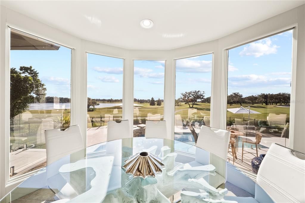 Dining room, Interior, Recessed Lighting, Sun Room, Water