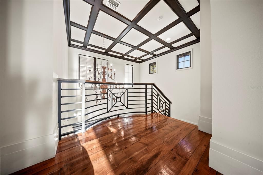 Chandelier, Interior, Wood Texture Flooring