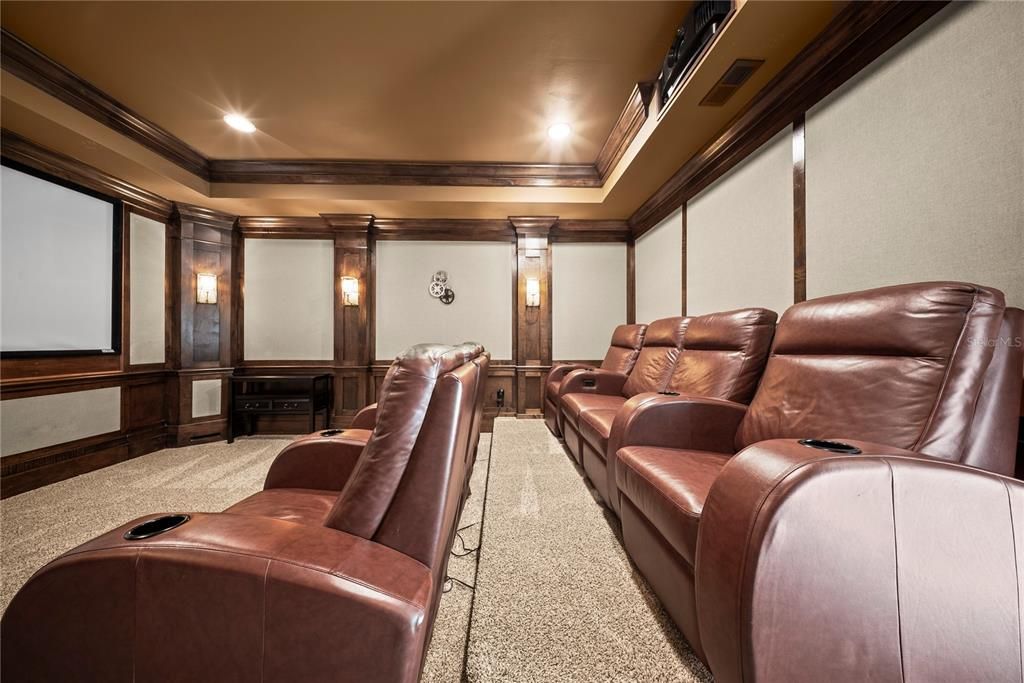 Home Theatre Room, Interior, Projection Screen, Recessed Lighting, Theatre Room