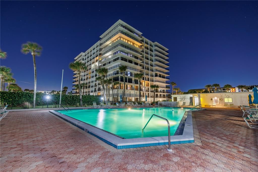 Exterior, Facade, Pool, Condo Building