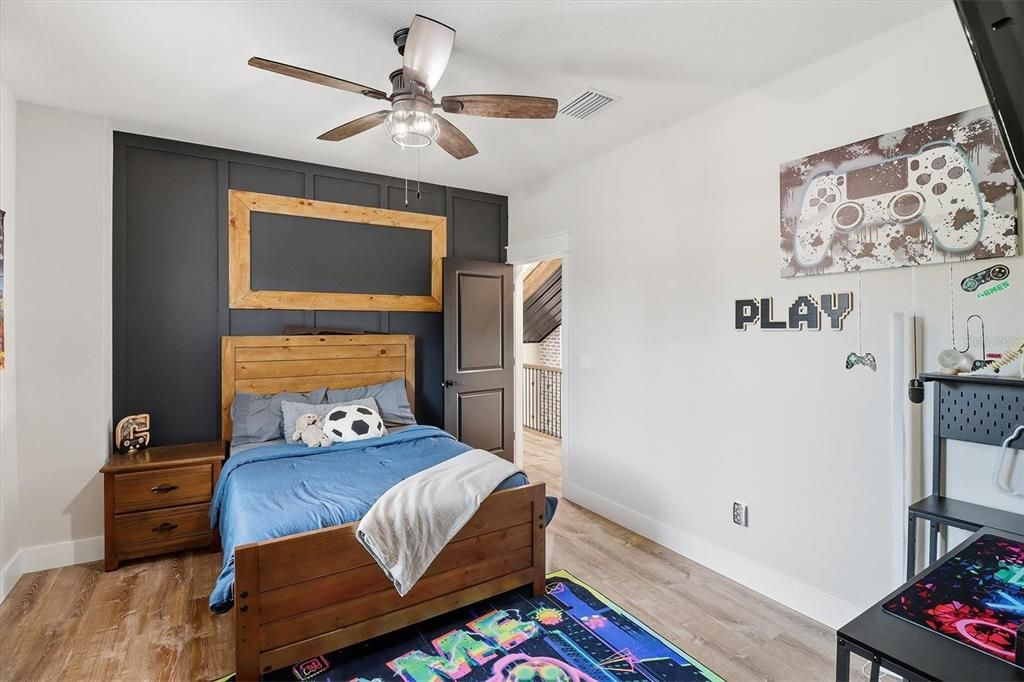 Bedroom, Interior, Wood Texture Flooring