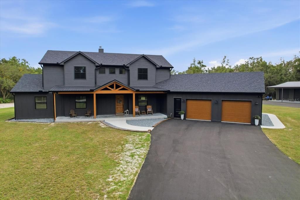 Attached, Backyard, Exterior, Facade, Farmhouse