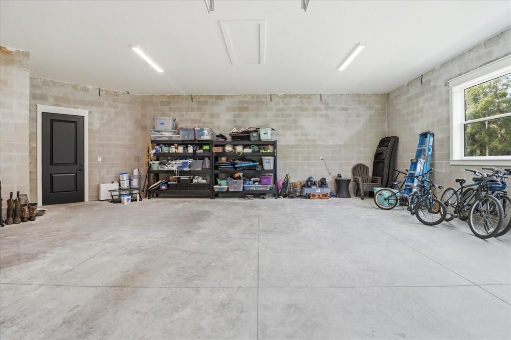 Garage, Interior, Recessed Lighting, Stone Walls