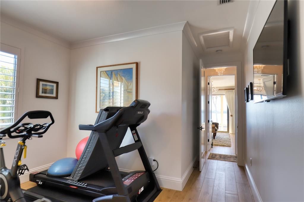 Fitness Equipment, Interior, Wood Texture Flooring