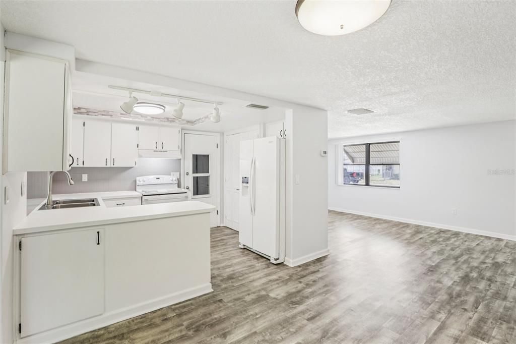 Interior, Kitchen, Wood Texture Flooring