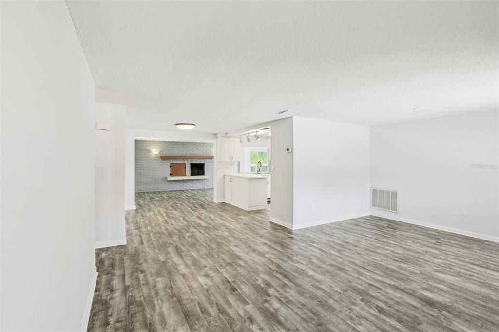 Empty room, Interior, Kitchen, Wood Texture Flooring