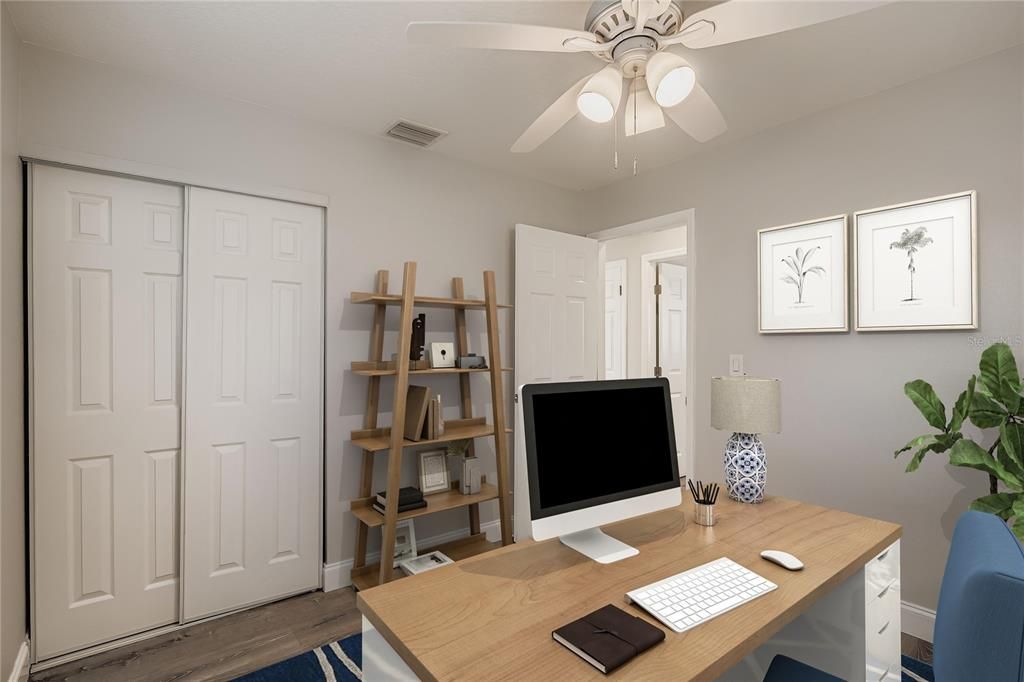 Home Office, Interior, Wood Texture Flooring