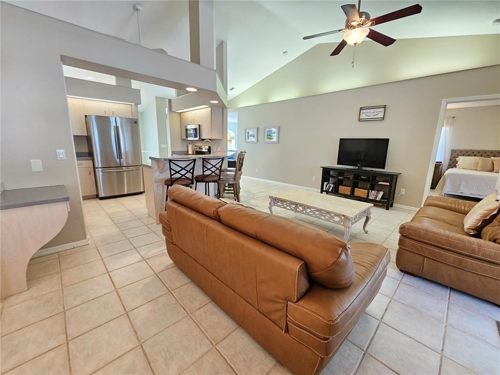 Dining room, Interior, Kitchen, Living room, Recessed Lighting, Stainless Steel Appliances