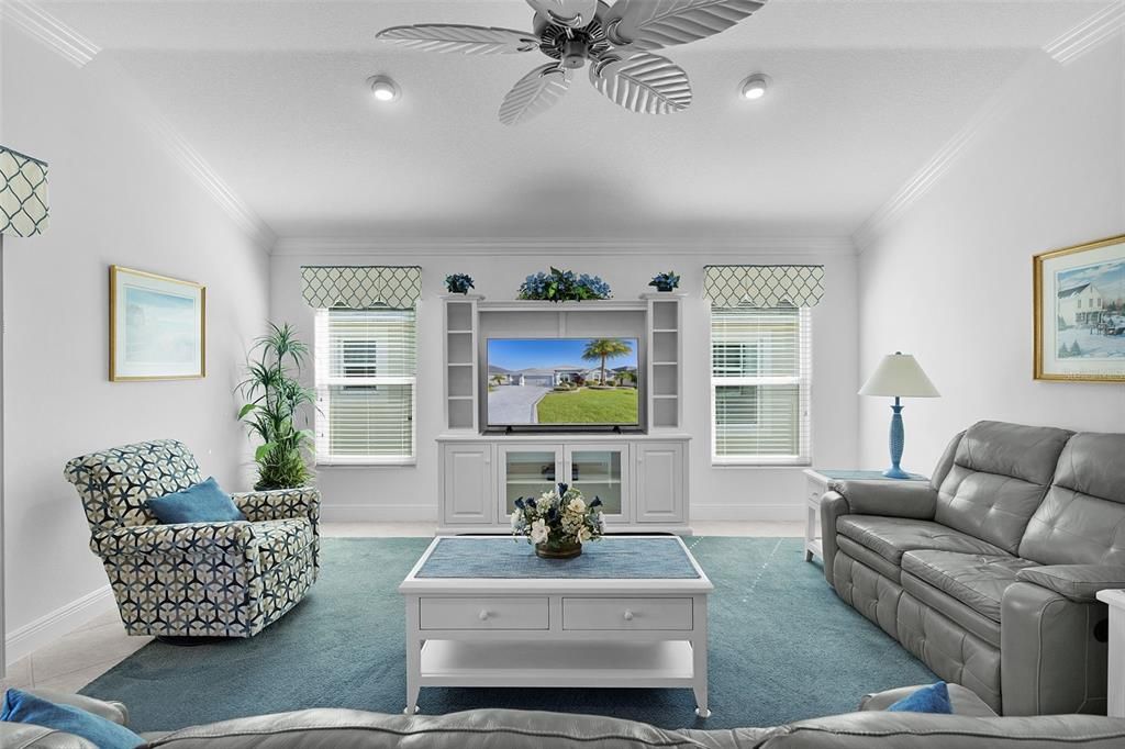 Interior, Living room, Recessed Lighting