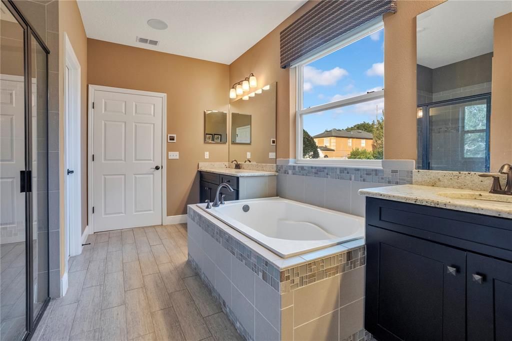 Bathroom, Interior, Wood Texture Flooring