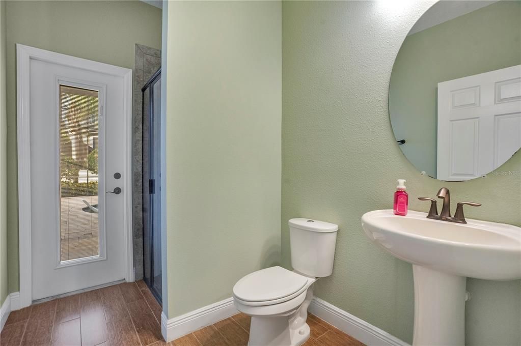 Bathroom, Interior, Wood Texture Flooring