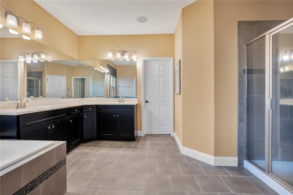 Bathroom, Dual Sink Vanities, Glass Shower, Interior