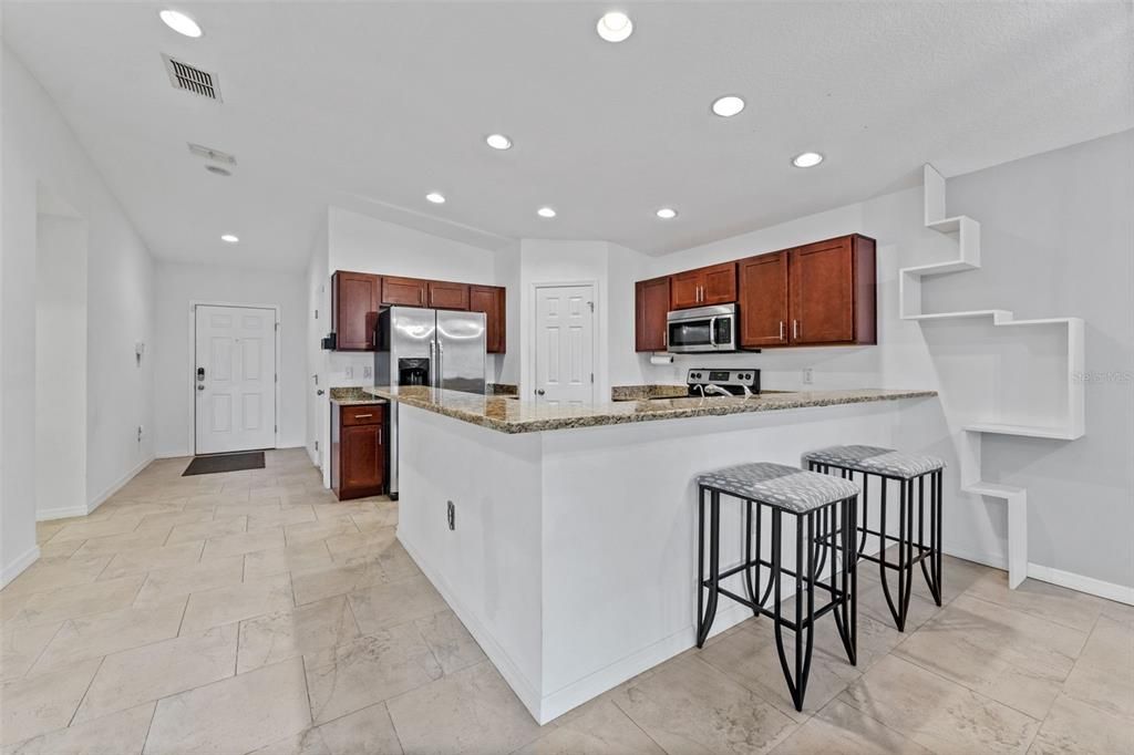 Interior, Kitchen, Recessed Lighting, Stainless Steel Appliances