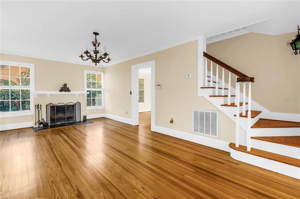 Fireplace, Interior, Wood Texture Flooring