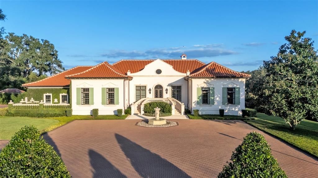 Backyard, Exterior, Facade, Spanish Mediterranean