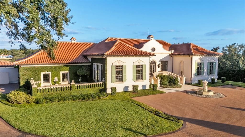 Backyard, Exterior, Facade, Spanish Mediterranean