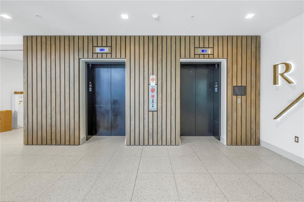 Elevator, Interior, Recessed Lighting