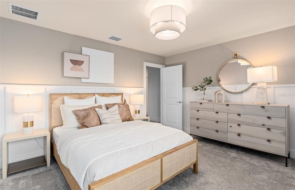 Bedroom, Interior, Pendant Lights