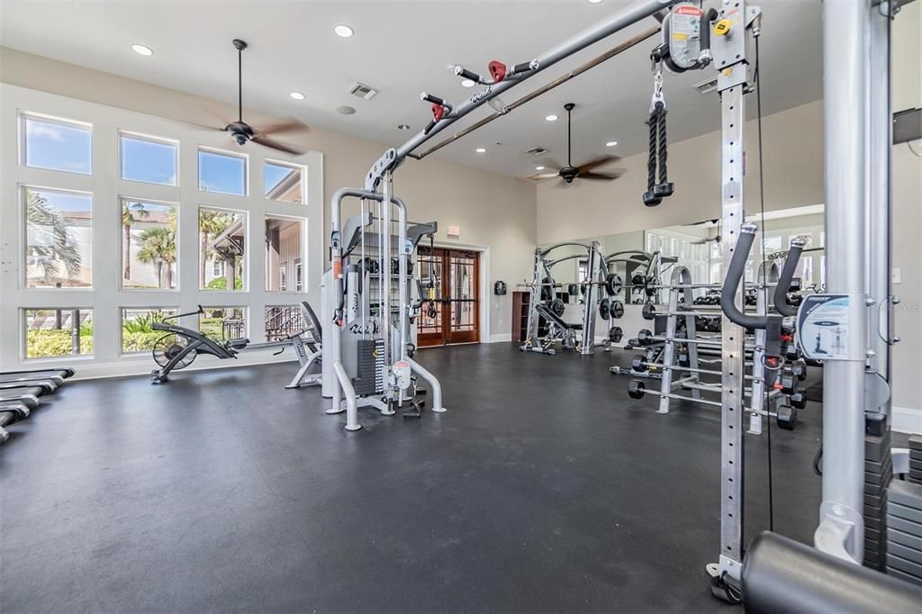 Fitness Equipment, Gym, Interior, Recessed Lighting
