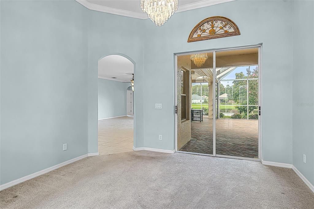 Chandelier, Empty room, Interior