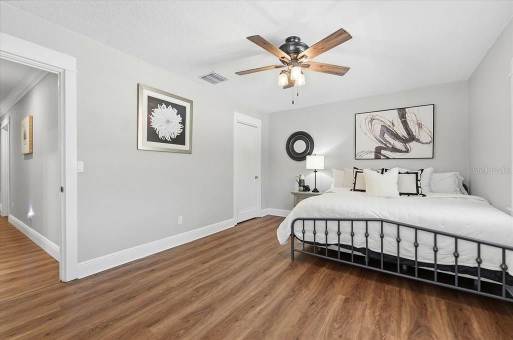 Bedroom, Interior, Wood Texture Flooring