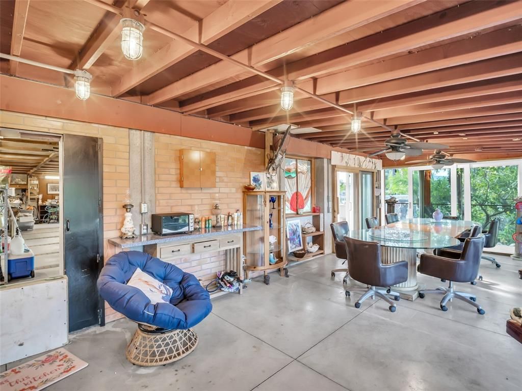Dining room, Interior, Stone Walls, Wooden Beams