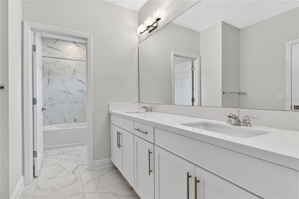 Bathroom, Dual Sink Vanities, Interior, Marble, Marble Walls