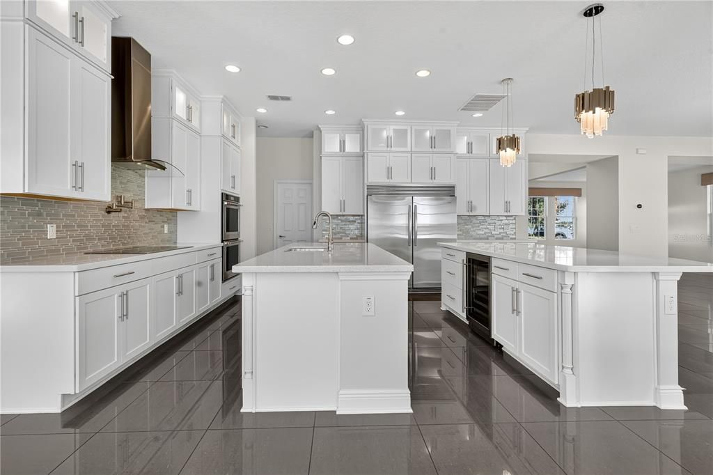 Interior, Kitchen, Pendant Lights, Recessed Lighting, Stainless Steel Appliances