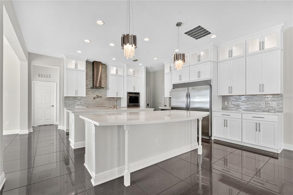 Interior, Kitchen, Pendant Lights, Recessed Lighting, Stainless Steel Appliances