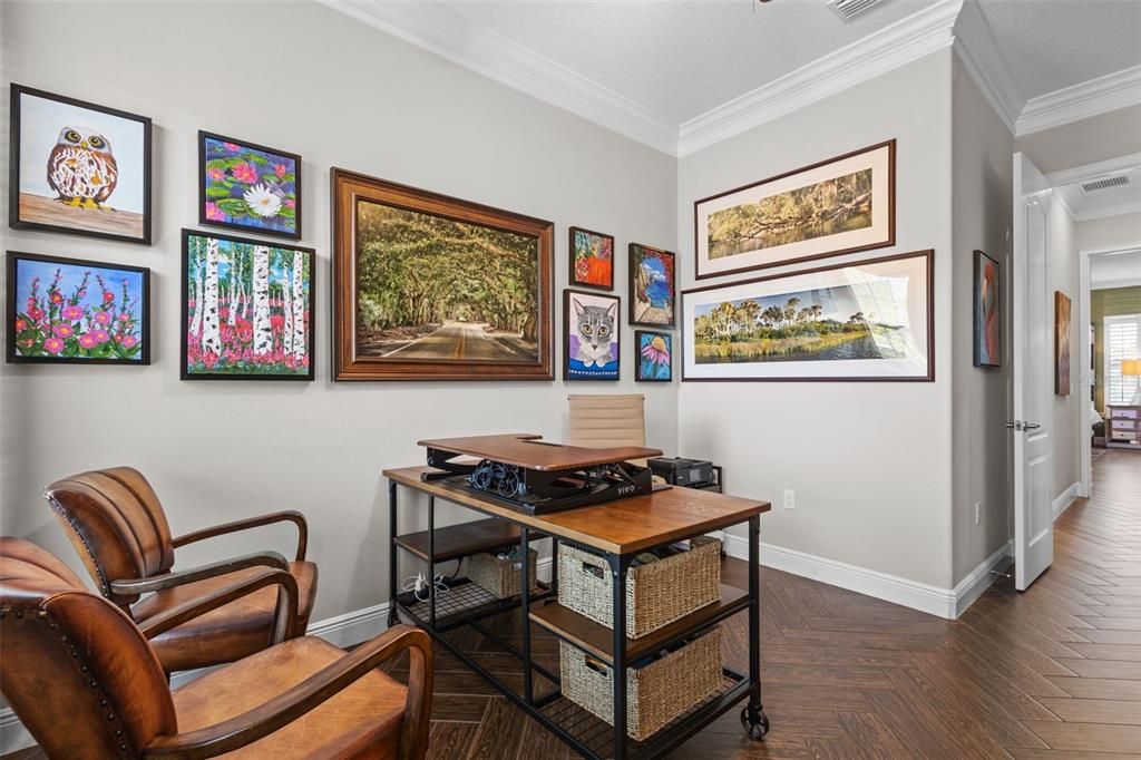 Home Office, Interior, Wood Texture Flooring