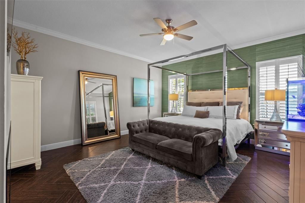 Bedroom, Interior, Wood Texture Flooring