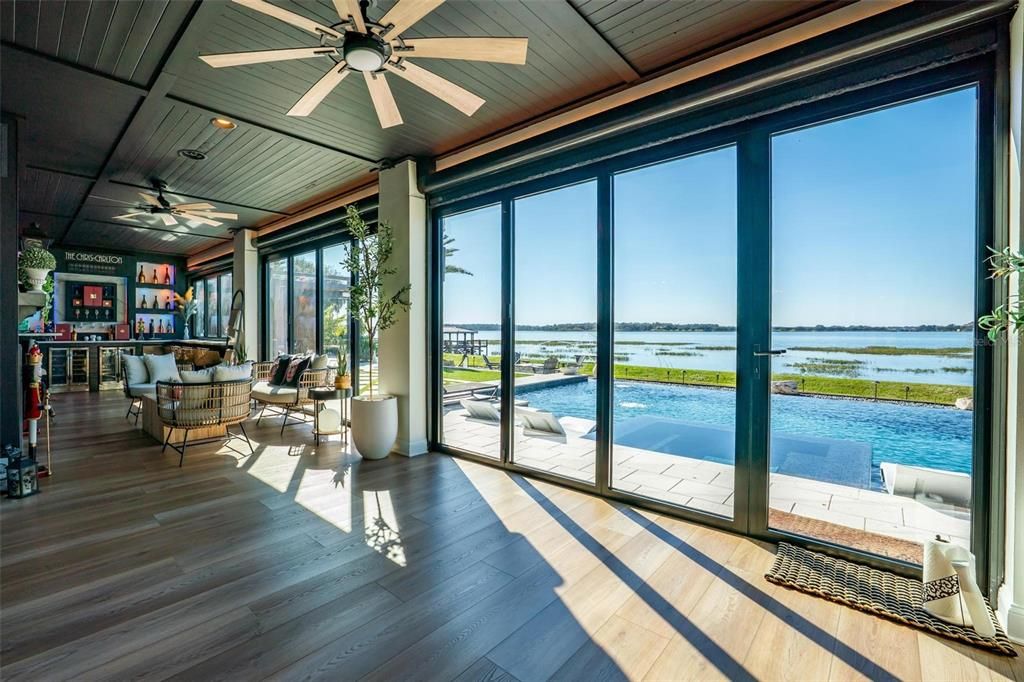 Interior, Recessed Lighting, Water, Wood Texture Flooring
