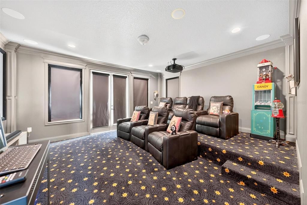 Home Theatre Room, Interior, Recessed Lighting, Theatre Room