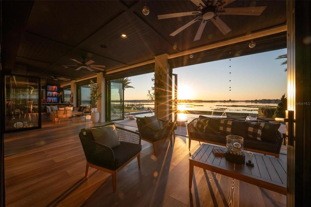 Interior, Living room, Recessed Lighting, Water, Wood Texture Flooring