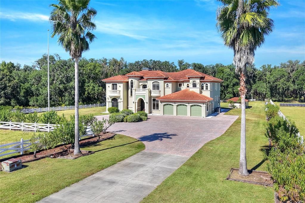 Attached, Backyard, Exterior, Facade, Mediterranean