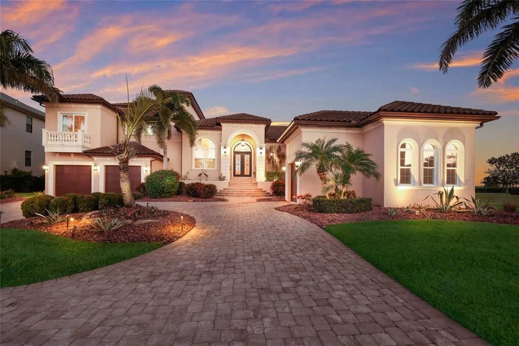 Attached, Backyard, Exterior, Facade, Mediterranean