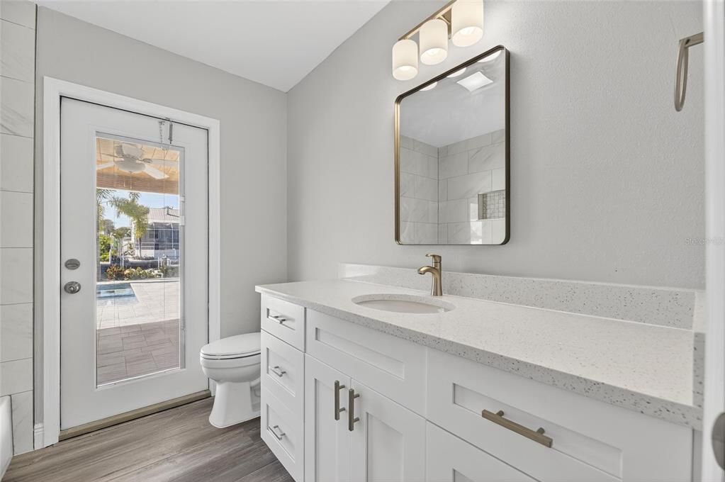 Bathroom, Interior, Wood Texture Flooring