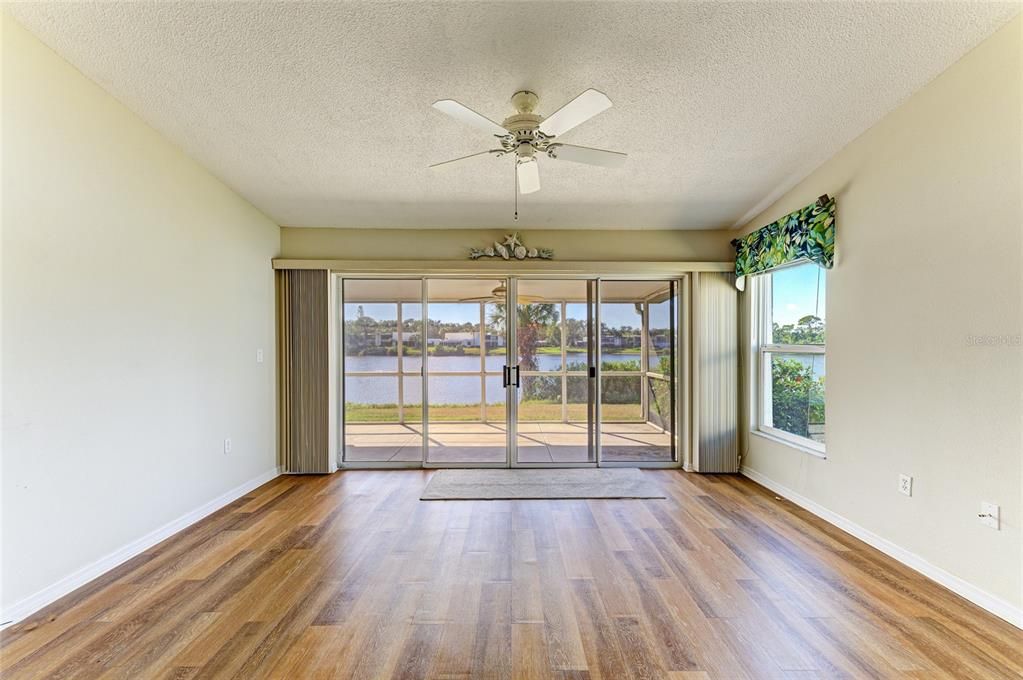 Empty room, Interior, Water, Wood Texture Flooring