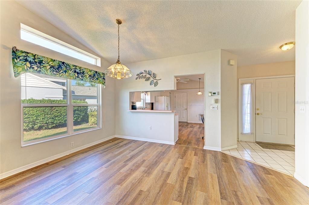 Interior, Kitchen, Pendant Lights, Wood Texture Flooring