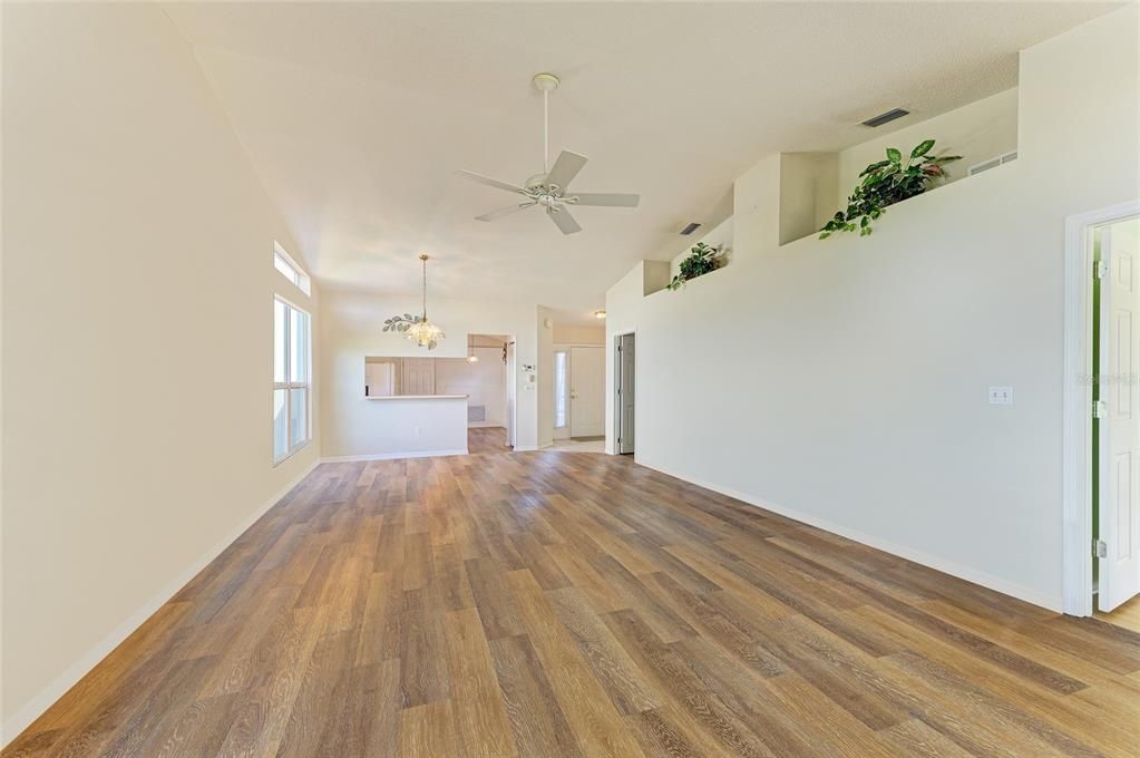 Empty room, Interior, Kitchen, Wood Texture Flooring