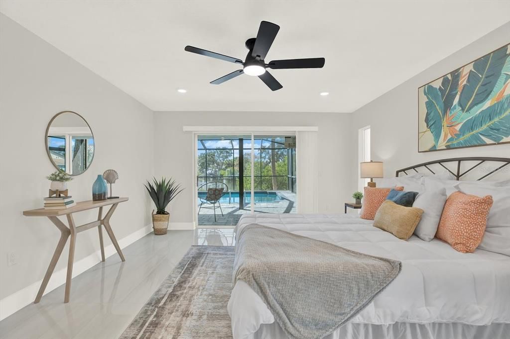 Bedroom, Interior, Recessed Lighting