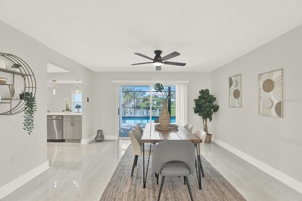 Dining room, Interior, Kitchen, Marble