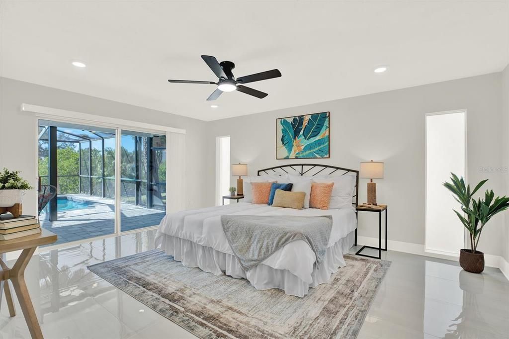 Bedroom, Interior, Recessed Lighting